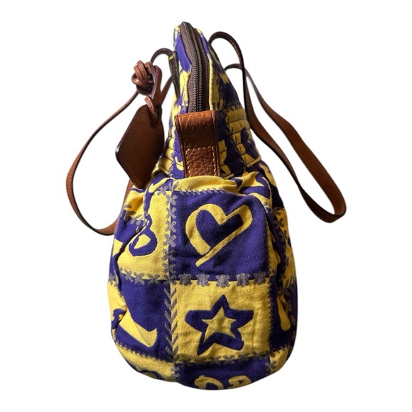 Dooney & Bourke Yellow and Purple Satchel EUC - Picture 9 of 12